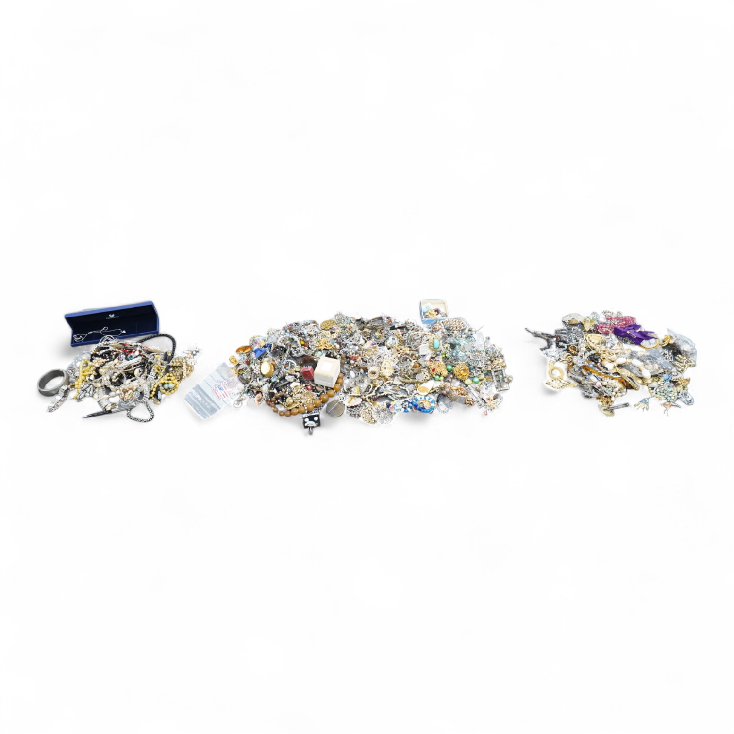 A large quantity of assorted costume jewellery.